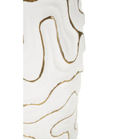 Vaso Decorativo MF640, Bianco, Ceramica, 16x16x32,5 cm, Seven Design