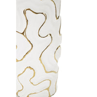 Vaso Decorativo MF651, Bianco, Ceramica, 12,5x12,5x25 cm, Seven Design