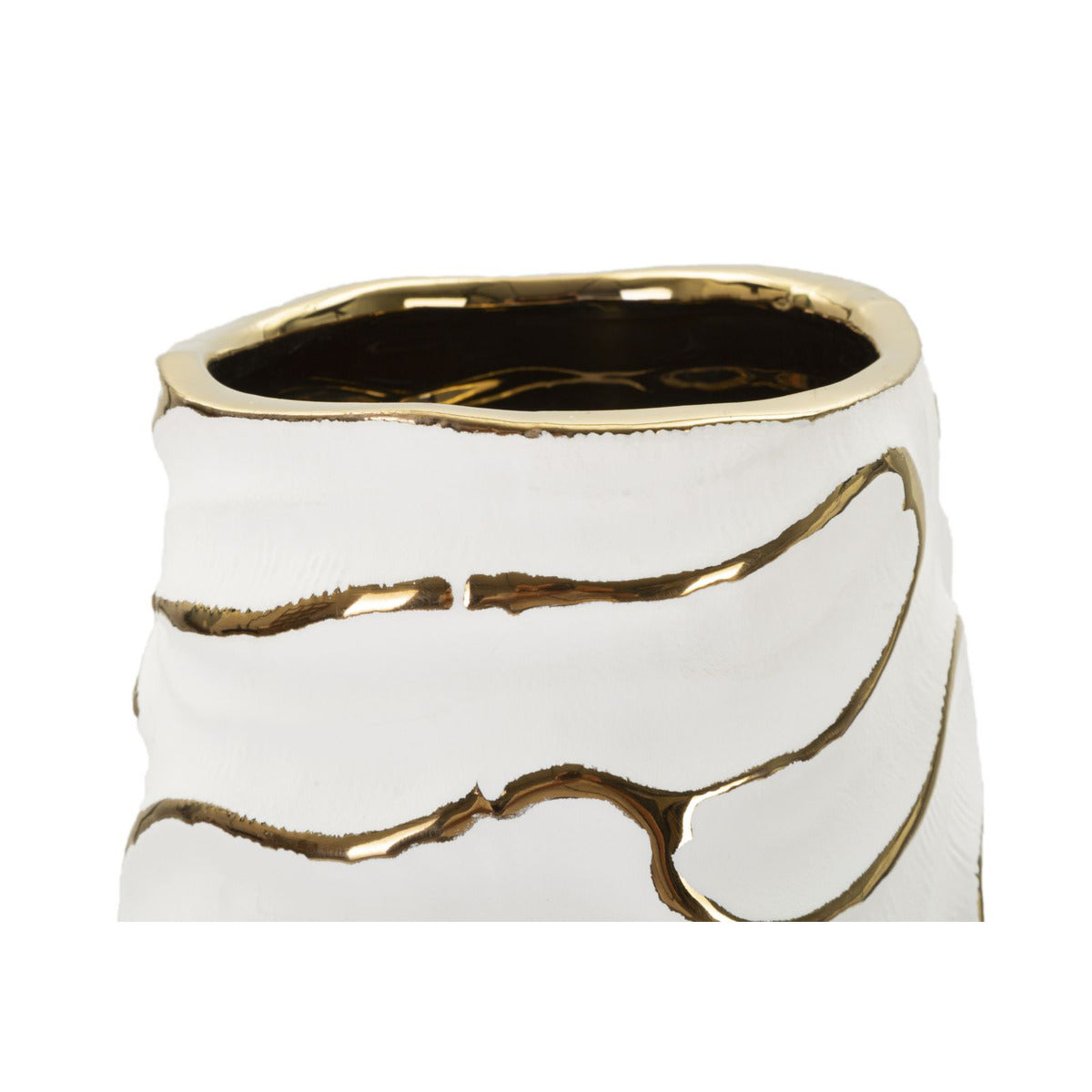 Vaso Decorativo MF641, Bianco, Ceramica, 14,5x14,5x39,5 cm, Seven Design