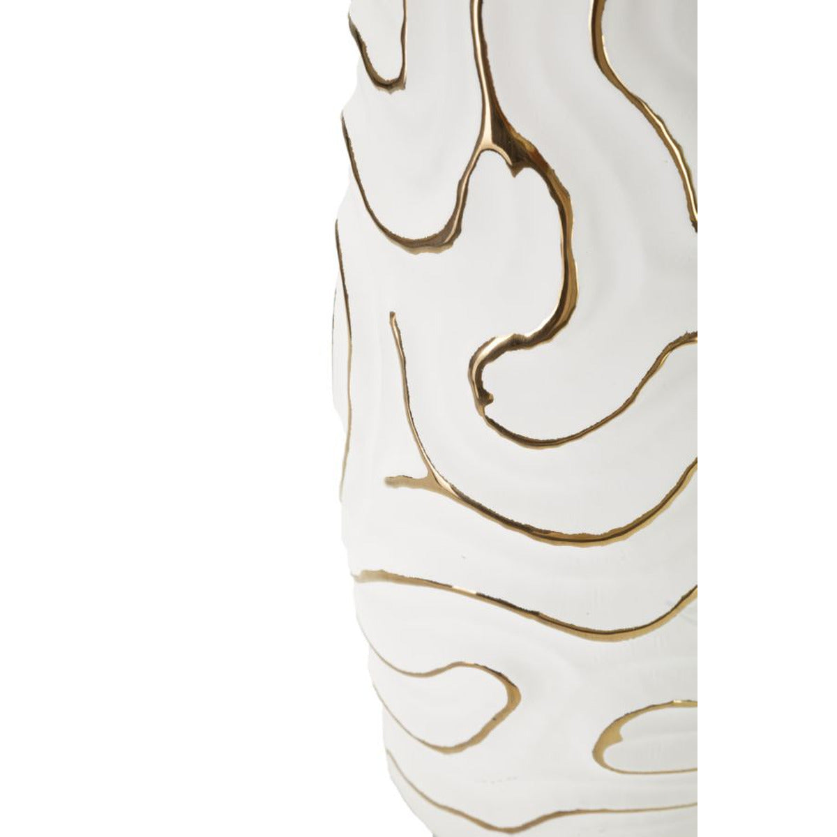 Vaso Decorativo MF641, Bianco, Ceramica, 14,5x14,5x39,5 cm, Seven Design