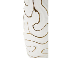 Vaso Decorativo MF641, Bianco, Ceramica, 14,5x14,5x39,5 cm, Seven Design
