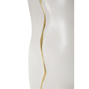 Vaso Decorativo MF642, Bianco, Ceramica, 19,5x10x50 cm, Seven Design