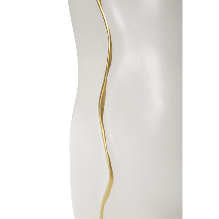 Vaso Decorativo MF642, Bianco, Ceramica, 19,5x10x50 cm, Seven Design