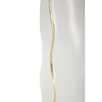 Vaso Decorativo MF647, Bianco, Ceramica, 16x8x40 cm, Seven Design