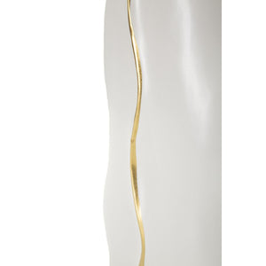 Vaso Decorativo MF647, Bianco, Ceramica, 16x8x40 cm, Seven Design