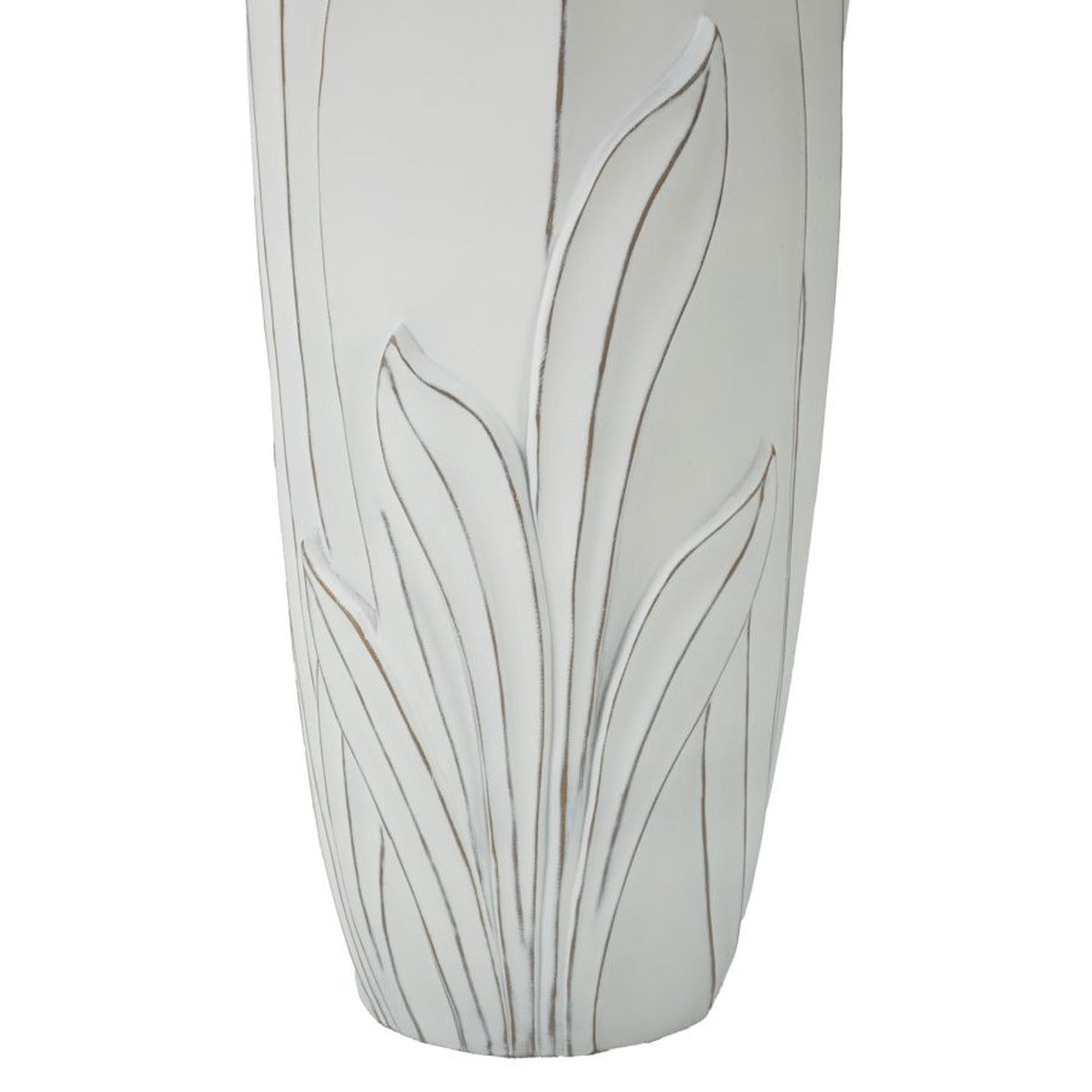Vaso Decorativo MF655, Bianco, Poliresina, 30,5x30,5x69 cm, Seven Design