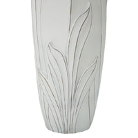 Vaso Decorativo MF655, Bianco, Poliresina, 30,5x30,5x69 cm, Seven Design