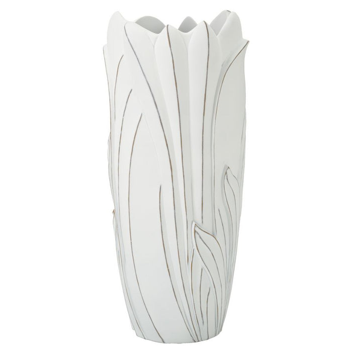 Vaso Decorativo MF655, Bianco, Poliresina, 30,5x30,5x69 cm, Seven Design