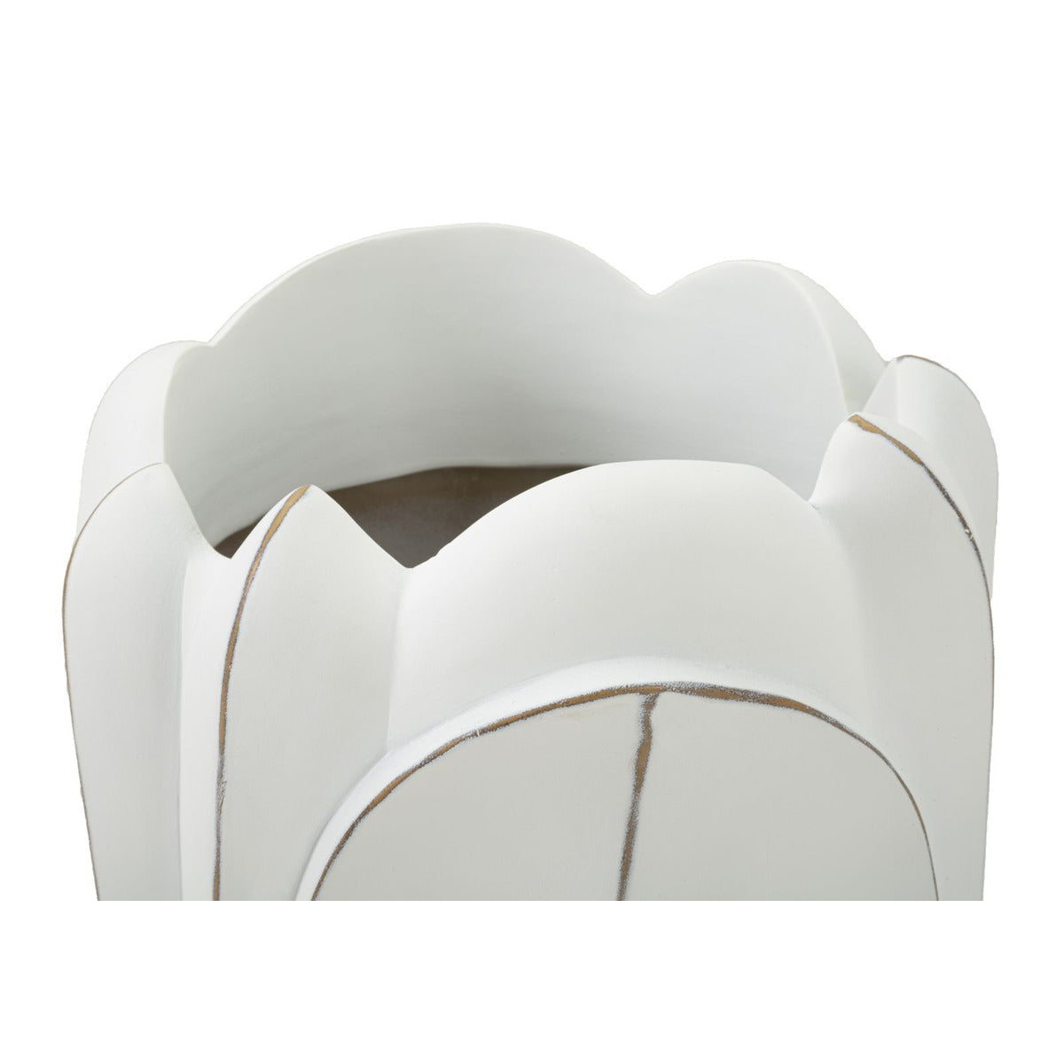Vaso Decorativo MF661, Bianco, Poliresina, 29x29x48 cm, Seven Design