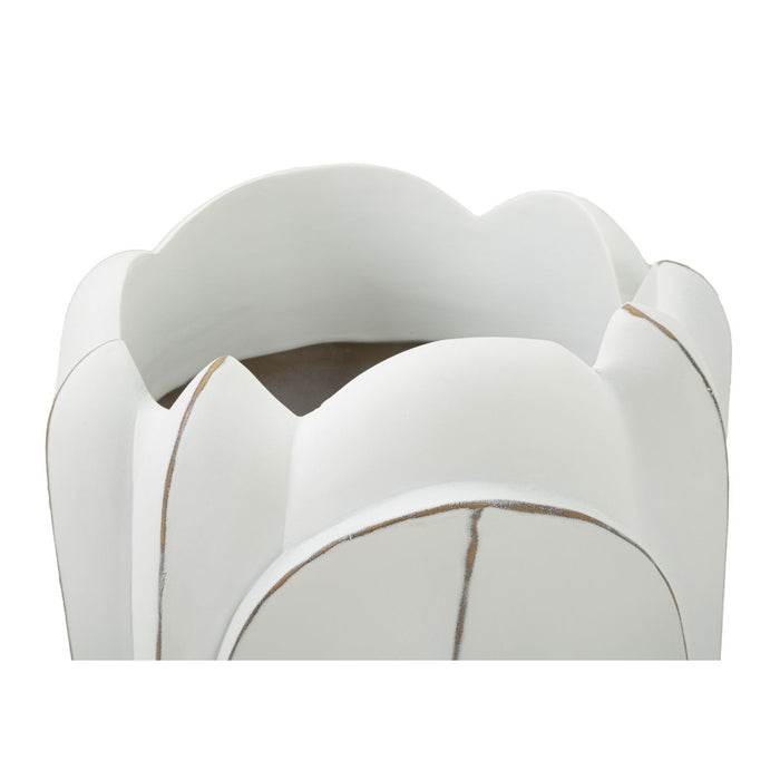 Vaso Decorativo MF661, Bianco, Poliresina, 29x29x48 cm, Seven Design