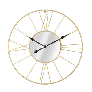 Orologio da Parete MF283, Oro, Metallo, 80x6x80 cm, Seven Design