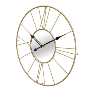 Orologio da Parete MF283, Oro, Metallo, 80x6x80 cm, Seven Design