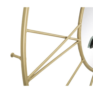 Orologio da Parete MF283, Oro, Metallo, 80x6x80 cm, Seven Design