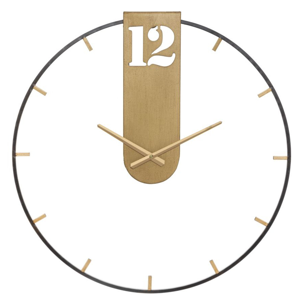 Orologio da Parete MF243, Nero, Metallo, 60x4,5x60 cm, Seven Design