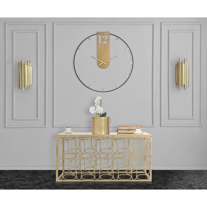 Orologio da Parete MF243, Nero, Metallo, 60x4,5x60 cm, Seven Design