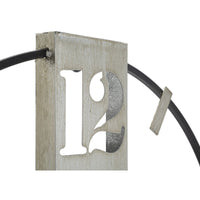 Orologio da Parete MF240, Argento, Metallo, 61x4,5x63 cm, Seven Design