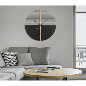 Orologio da Parete MF236, Nero, Metallo, 60x4,5x60 cm, Seven Design