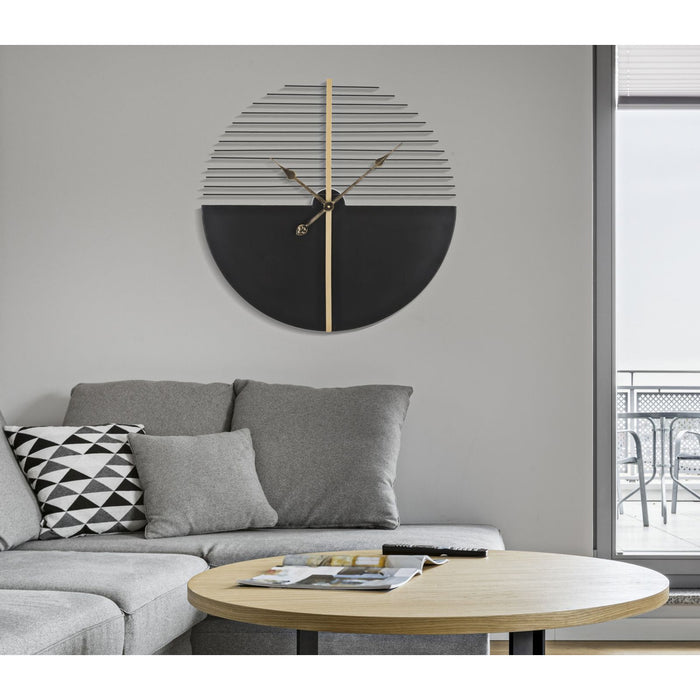 Orologio da Parete MF236, Nero, Metallo, 60x4,5x60 cm, Seven Design
