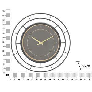 Orologio da Parete MF279, Nero, Metallo, 70x5,5x70 cm, Seven Design