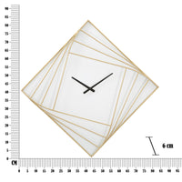 Orologio da Parete MF280, Oro, Metallo, 85x6x85 cm, Seven Design