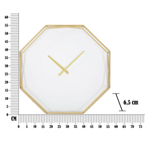 Orologio da Parete MF281, Oro, Metallo, 56x6,5x56 cm, Seven Design