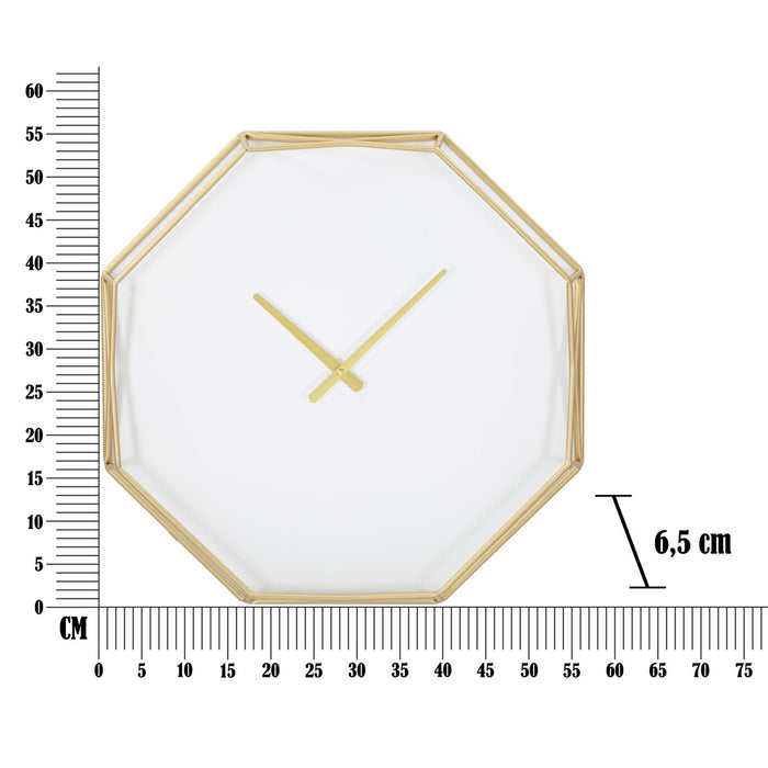 Orologio da Parete MF281, Oro, Metallo, 56x6,5x56 cm, Seven Design
