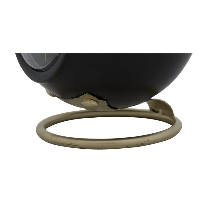 Orologio da Tavolo MF295, Nero, Metallo, 16x13x19 cm, Seven Design