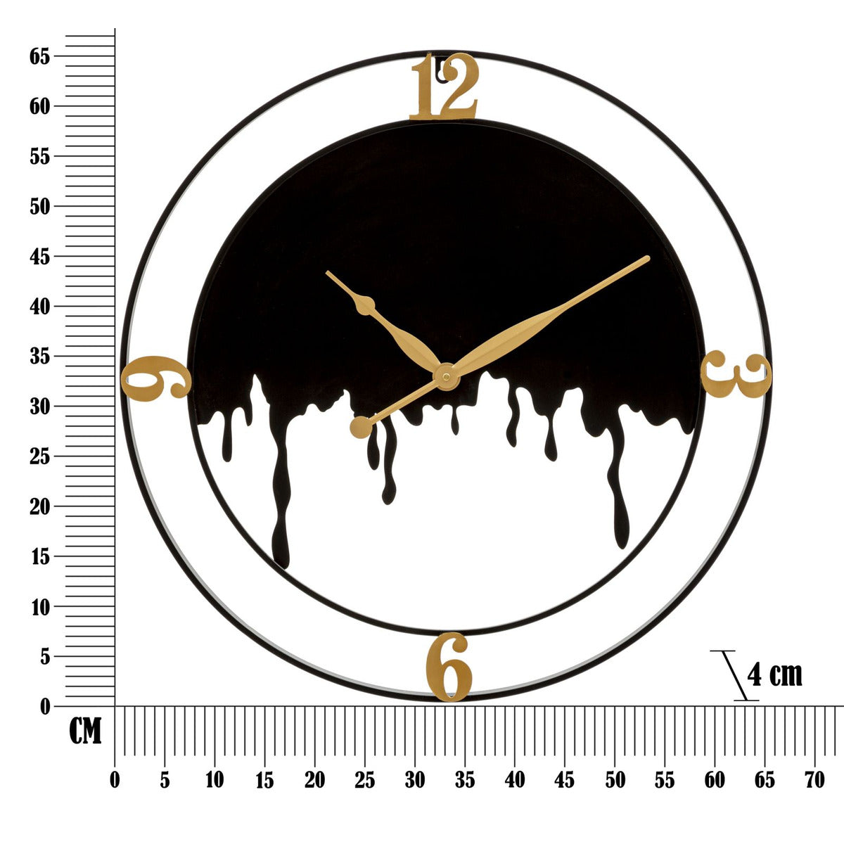 Orologio da Parete MF235, Nero, Metallo, 66x4x66 cm, Seven Design