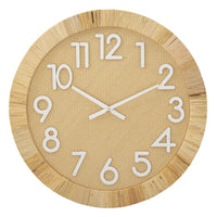 Orologio da Parete MF234, Marrone, Rattan, 60x4,5x60 cm, Seven Design