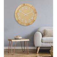 Orologio da Parete MF234, Marrone, Rattan, 60x4,5x60 cm, Seven Design