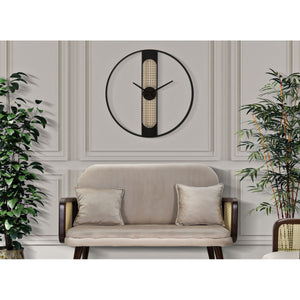 Orologio da Parete MF239, Nero, Metallo, 60x5x60 cm, Seven Design