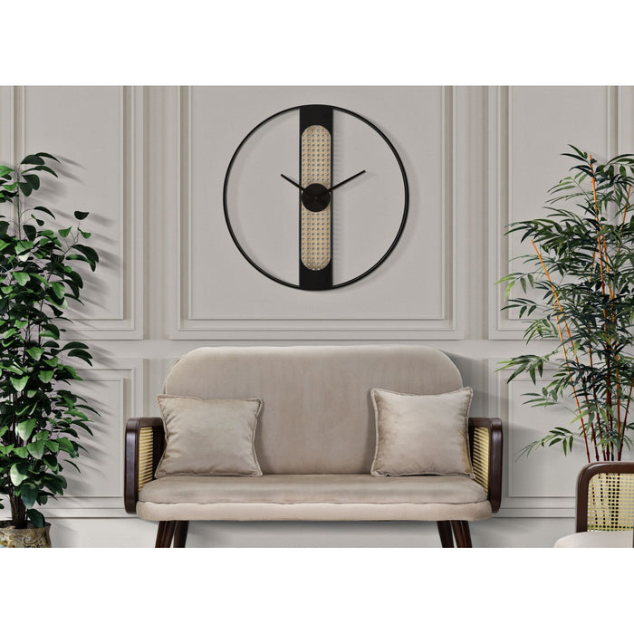 Orologio da Parete MF239, Nero, Metallo, 60x5x60 cm, Seven Design