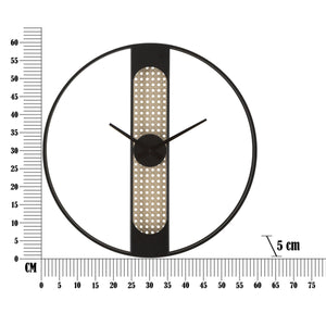 Orologio da Parete MF239, Nero, Metallo, 60x5x60 cm, Seven Design