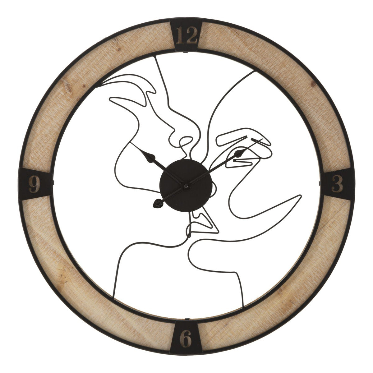 Orologio da Parete MF246, Marrone, Legno, 60x3x60 cm, Seven Design