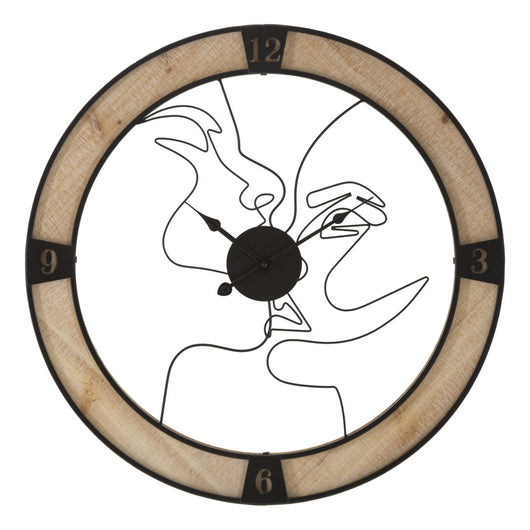 Orologio da Parete MF246, Marrone, Legno, 60x3x60 cm, Seven Design