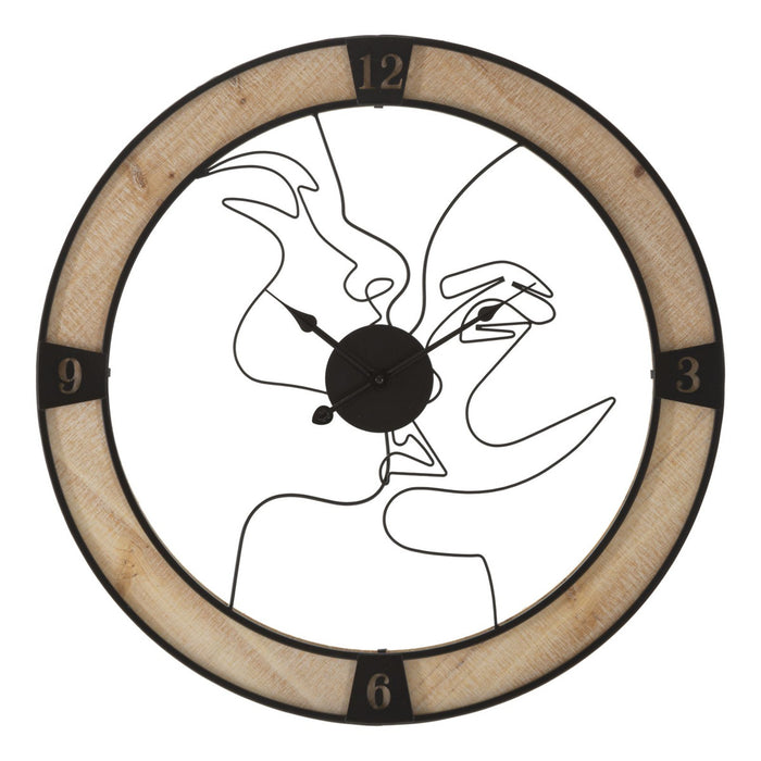 Orologio da Parete MF246, Marrone, Legno, 60x3x60 cm, Seven Design