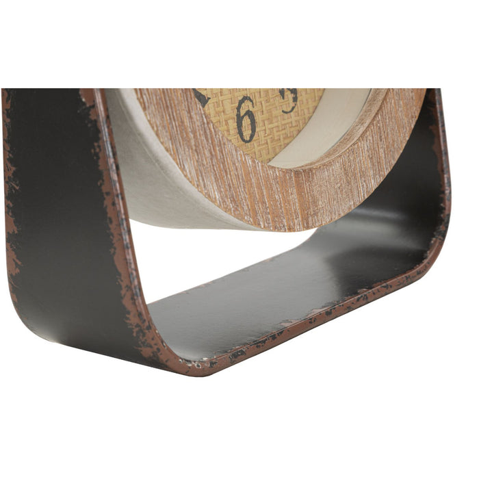 Orologio da Parete MF247, Marrone, Legno, 23,5x7x24 cm, Seven Design