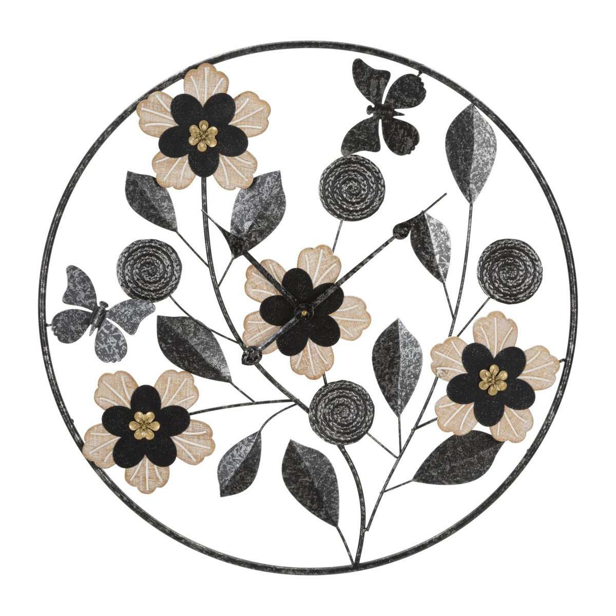 Orologio da Parete MF250, Nero, Metallo, 5,5x5,5x67 cm, Seven Design