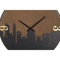 Orologio da Parete MF253, Marrone, Metallo, 60x2x60 cm, Seven Design