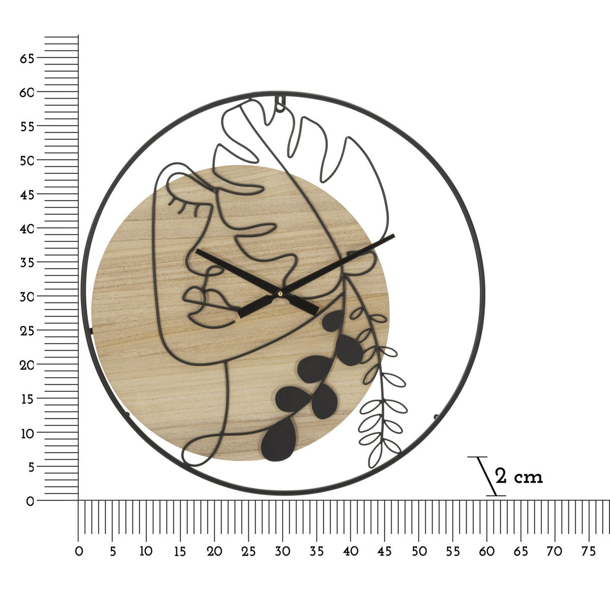 Orologio da Parete MF268, Marrone, Metallo, 60x2x60 cm, Seven Design