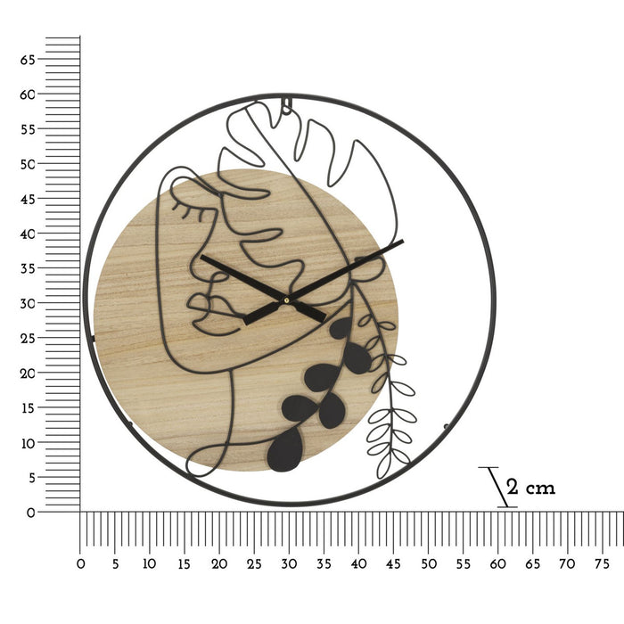 Orologio da Parete MF268, Marrone, Metallo, 60x2x60 cm, Seven Design