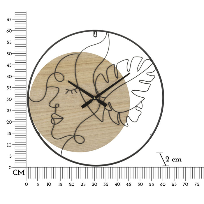 Orologio da Parete MF270, Marrone, Metallo, 60x2x60 cm, Seven Design