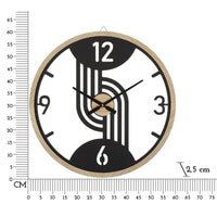 Orologio da Parete MF269, Nero, Metallo, 60x2,5x60 cm, Seven Design
