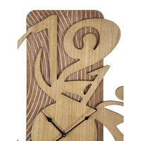 Orologio da Parete MF231, Marrone, MDF, 70x4,4x93 cm, Seven Design