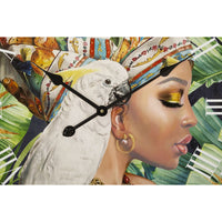 Orologio da Parete Africa 2, Multicolore, MDF, 60x4,5x60 cm, Seven Design