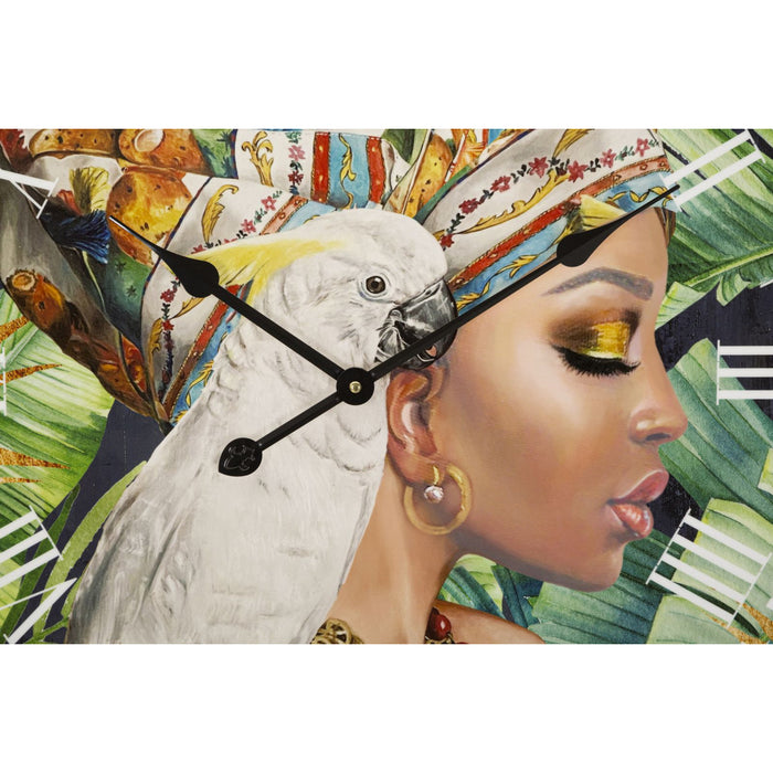 Orologio da Parete Africa 2, Multicolore, MDF, 60x4,5x60 cm, Seven Design