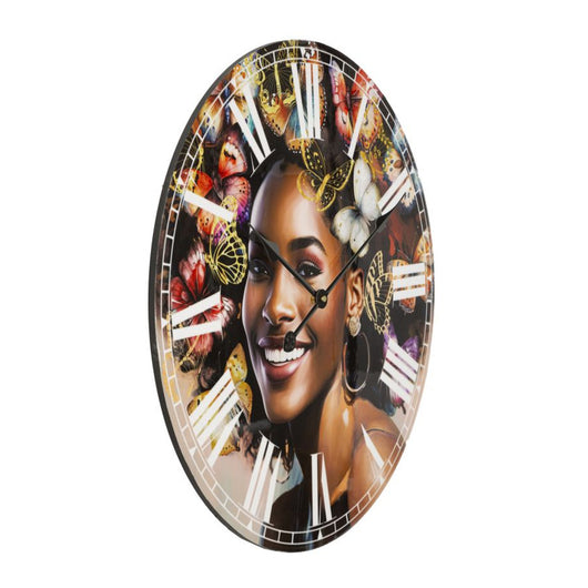 Orologio da Parete Africa 3, Multicolore, MDF, 60x4,5x60 cm, Seven Design