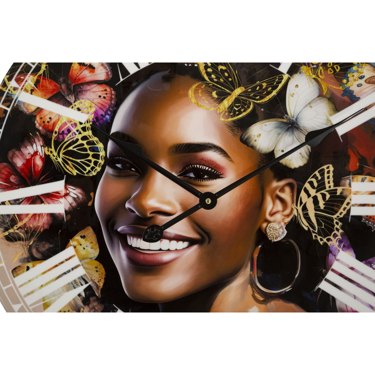 Orologio da Parete Africa 3, Multicolore, MDF, 60x4,5x60 cm, Seven Design