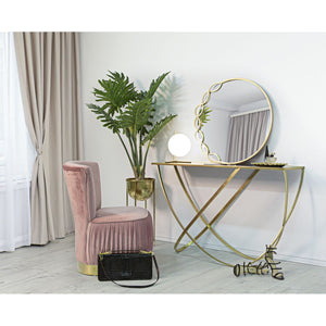 Specchio con Cornice Farfalla 25, Oro, Metallo, 73,5x2x72 cm, Seven Design