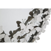 Specchio con Cornice Farfalla 30, Argento, Metallo, 91x3x94 cm, Seven Design